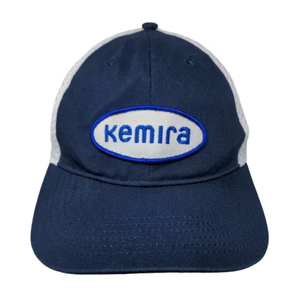 Kemira Patch Strapback Mesh Back Hat Blue OSFM Adjustable Colorblock
