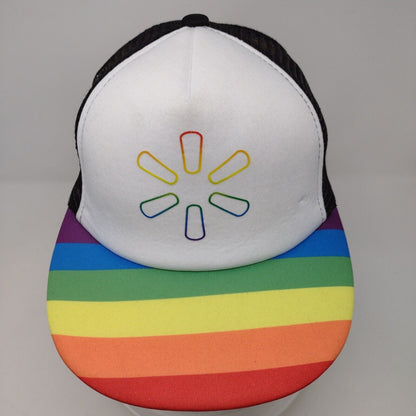 Walmart Snapback Mesh Back Trucker Hat Multi OSFA Rainbow Adjustable