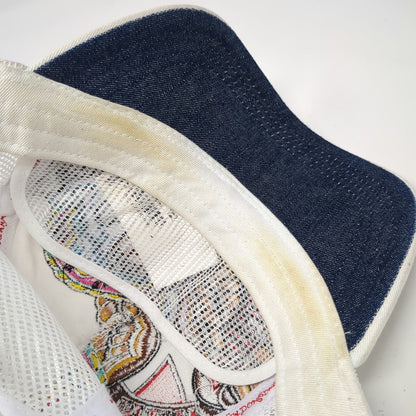 Ed Hardy Trucker Hat White One Size Christian Audigier Skull Eagle Mesh Back