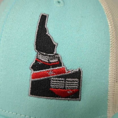 Idaho State Map Mesh Back Trucker Hat Blue M/L Embroidered Richardson