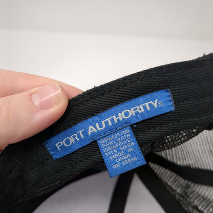 St Luke's Strapback Mesh Back Trucker Hat Black One Size Adjustable