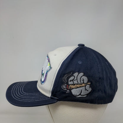 Backwoods Snapback Hat Blue One Size Embroidered 6 Panel Colorblock