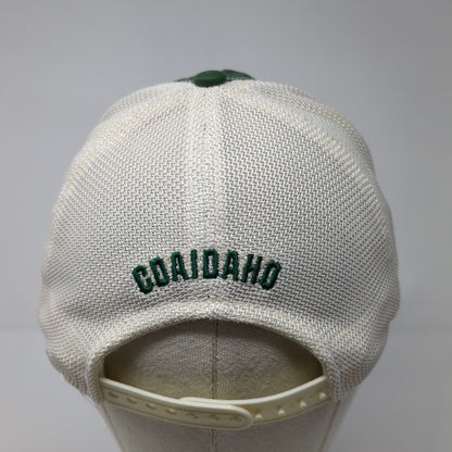 Coeur d'Alene Snapback Trucker Hat Green One Size Mesh Back Adjustable