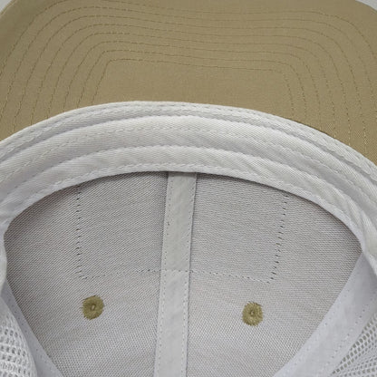 Terry Blacks Barbecue Trucker Hat Beige One Size Snapback Mesh White Black