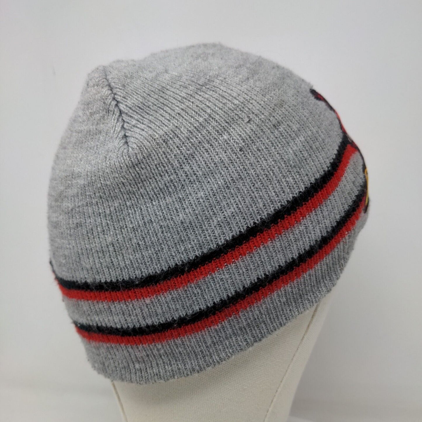 Marvel Kids Boy's Knit Spider Man Beanie Cap Hat Gray Size OSFM Embroidered Logo