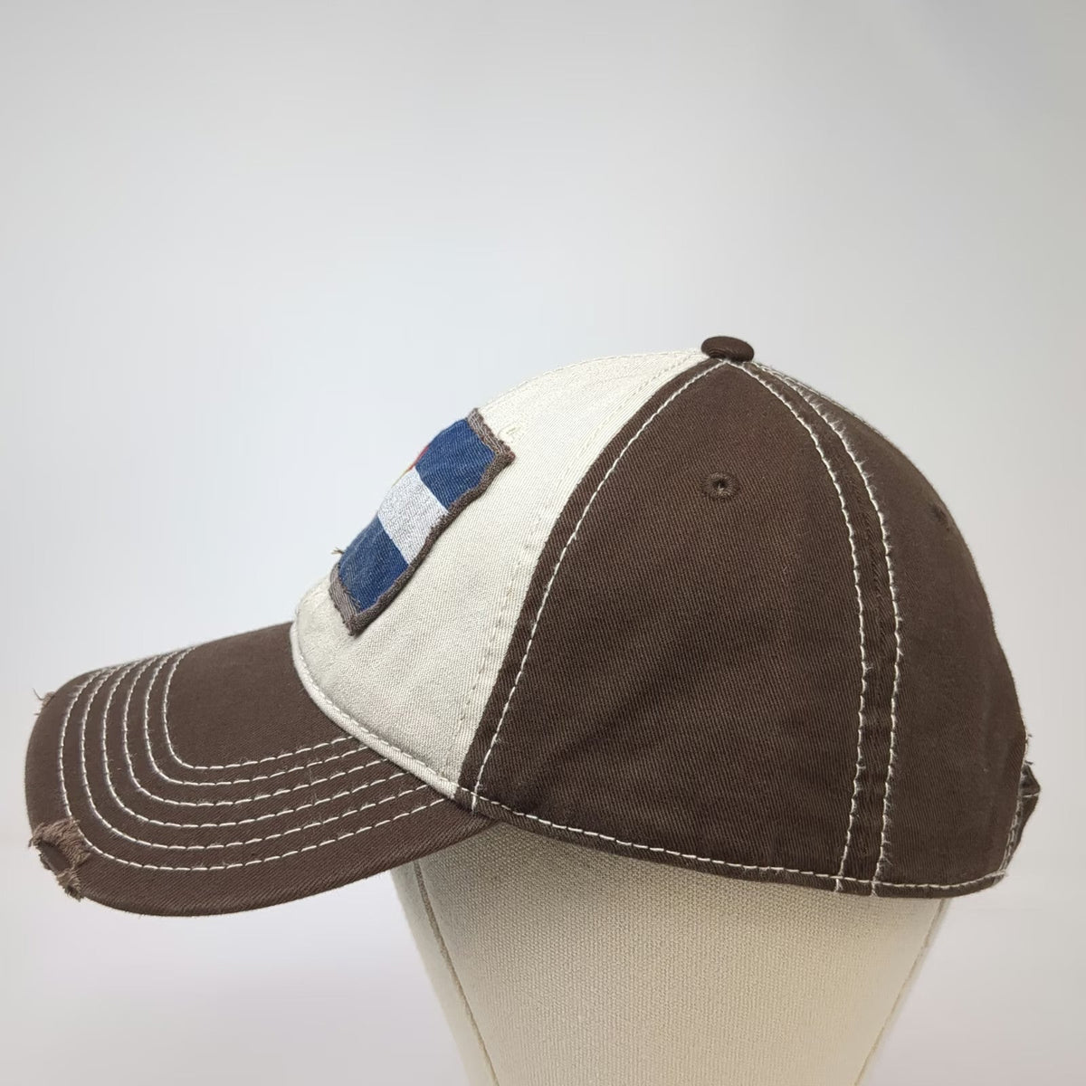 OTTO Brown Baseball Cap One Size Colorado Flag Patch Contrast Stitching Hat
