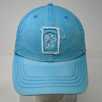 Lion Patch Slideback Hat Blue One Size Adjustable American Dry Goods