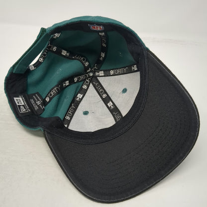 Philadelphia Eagles NFL New Era Cap Green Black One Size OSFM Strapback Hat Logo