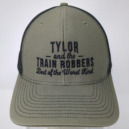 Richardson Trucker Hat Green One Size Snapback Tylor and the Train Robbers Band