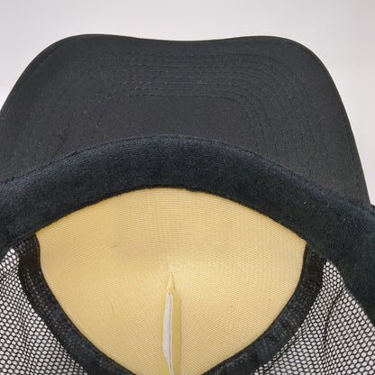 RUN FMF Snapback Trucker Hat Black One Size Adjustable Mesh Back 6 Panel Otto