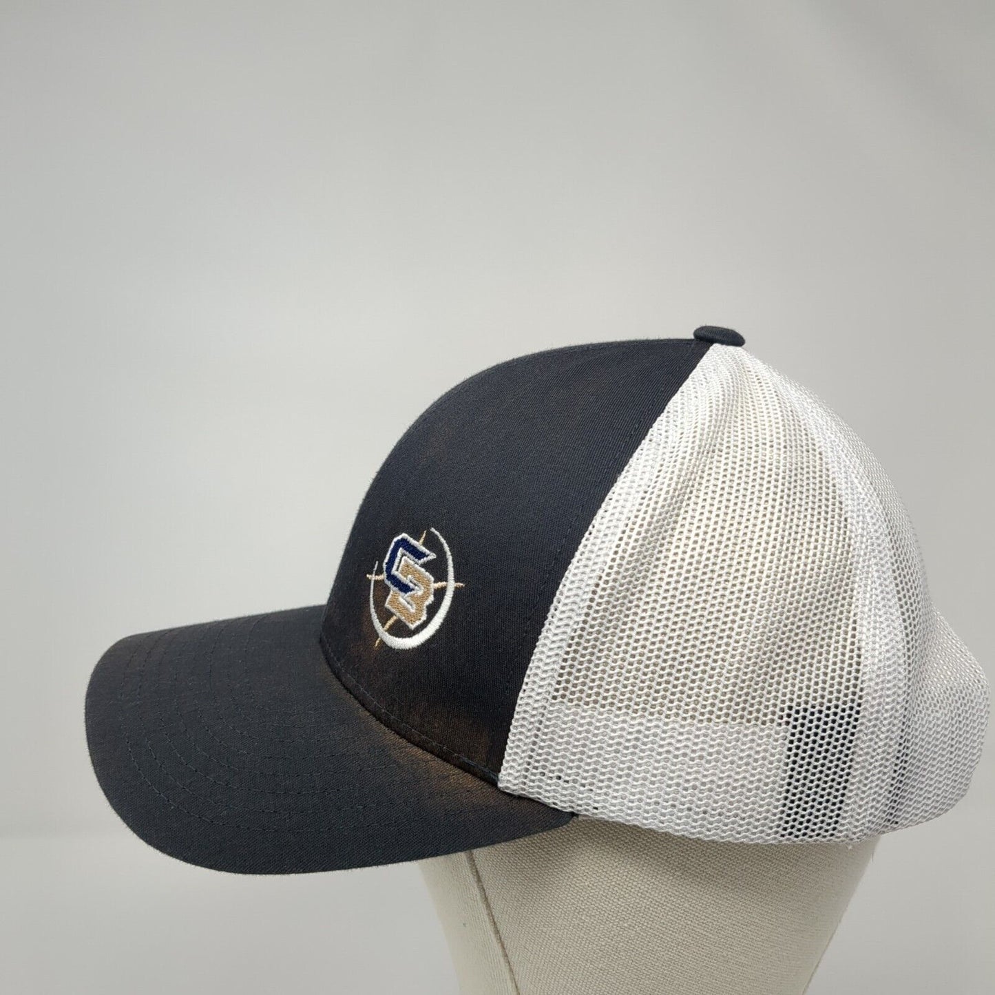 Pacific Headwear Snapback Mesh Back Trucker Hat Blue One Size Logo