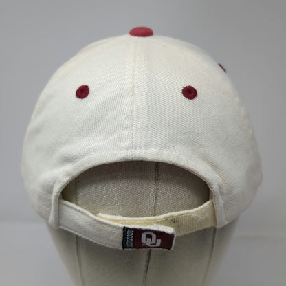 Oklahoma Sooners NCAA Top of the World Cap White One Size Strapback Embroidered