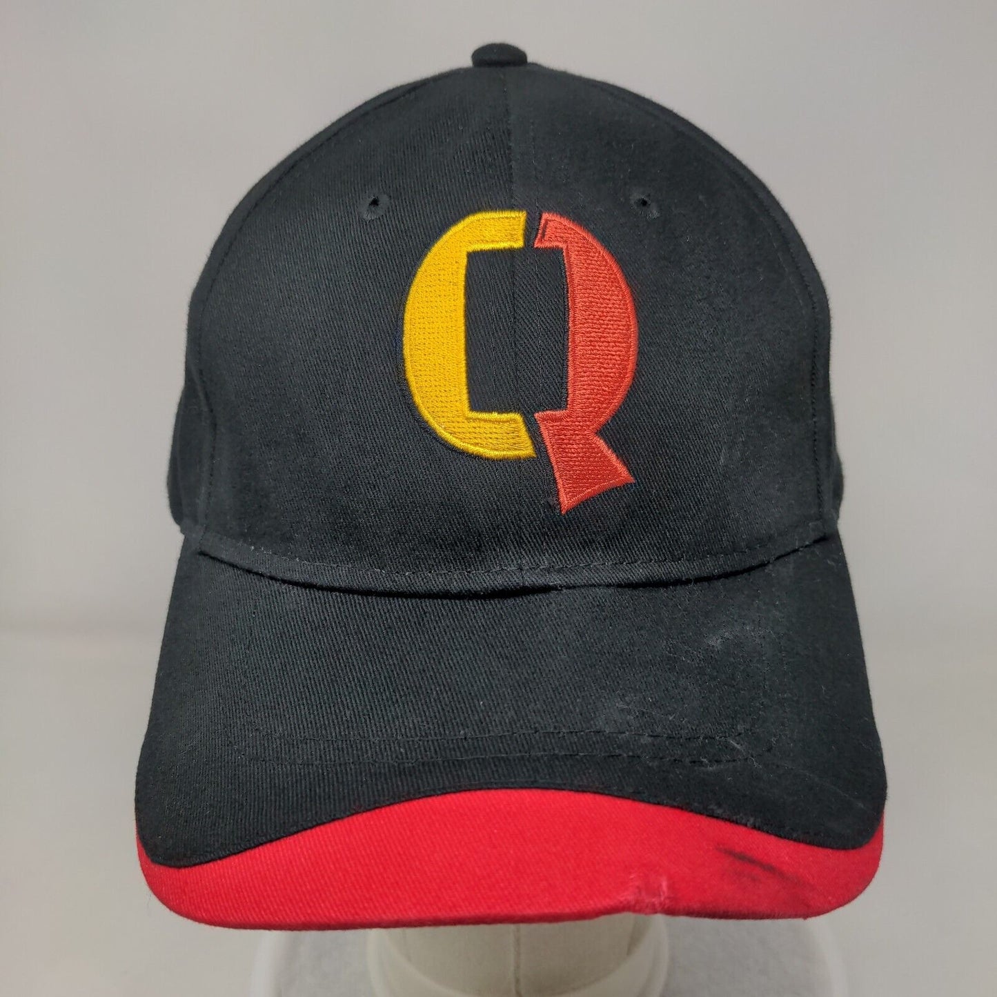 Letter Q Strapback Hat Black One Size Embroidered 6 Panel Cap America