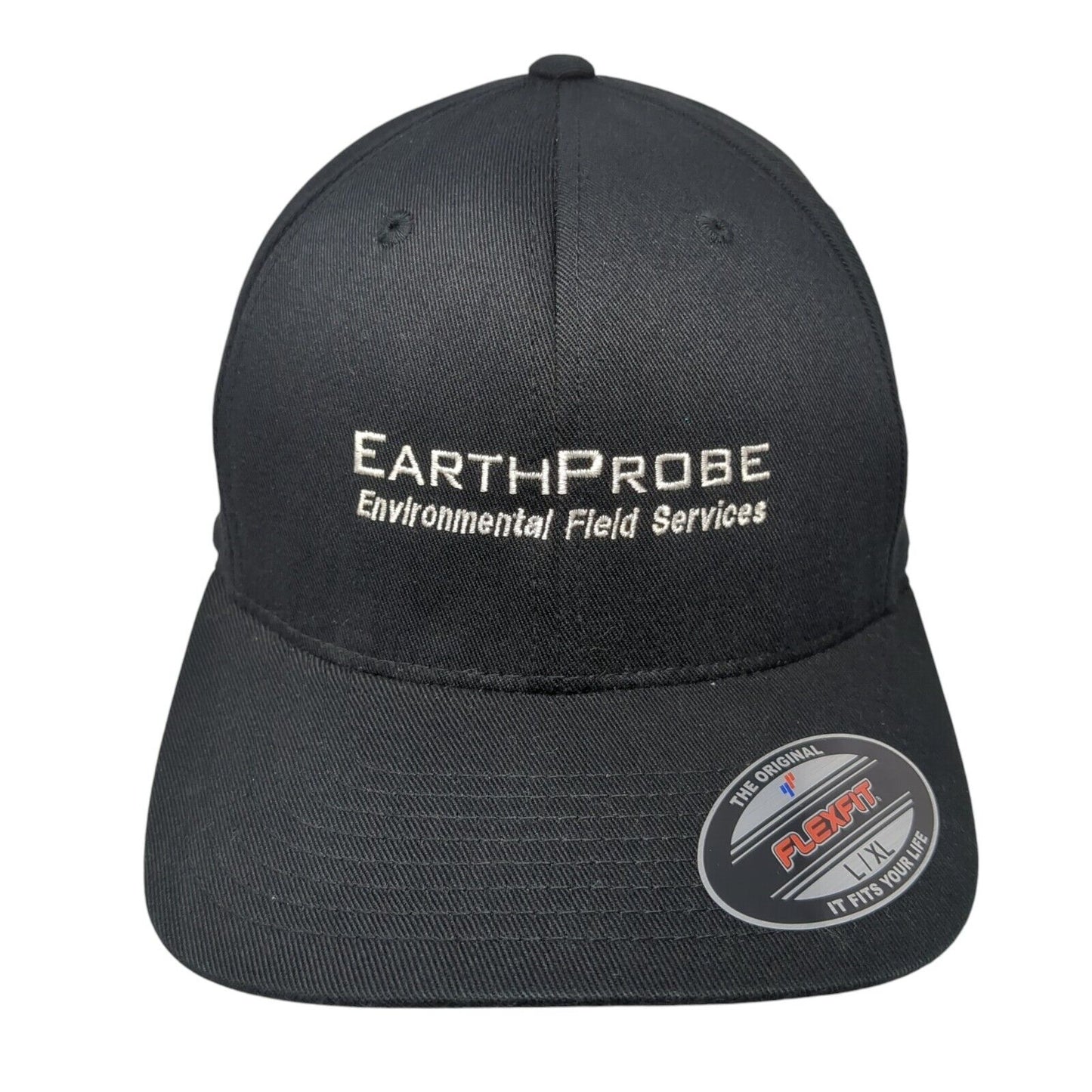 Earth Probe Fitted Hat Black L/XL Embroidered Flexfit Port Authority