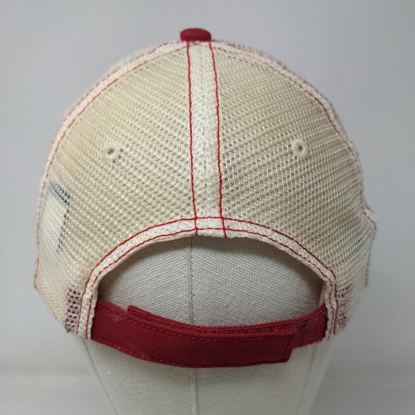 Shane For Board Strapback Mesh Back Trucker Hat Red One Size Colorblock