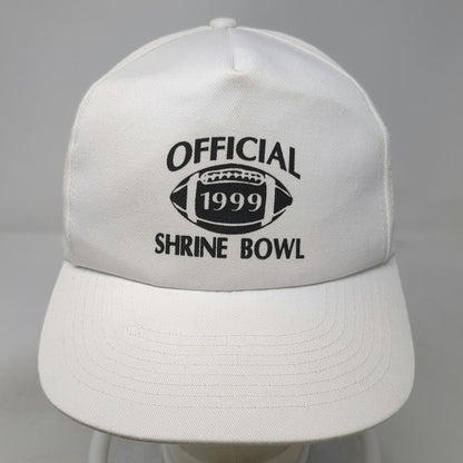 Toppers 5 Panel Official 1999 Shrine Bowl Football Graphic White Hat Vintage