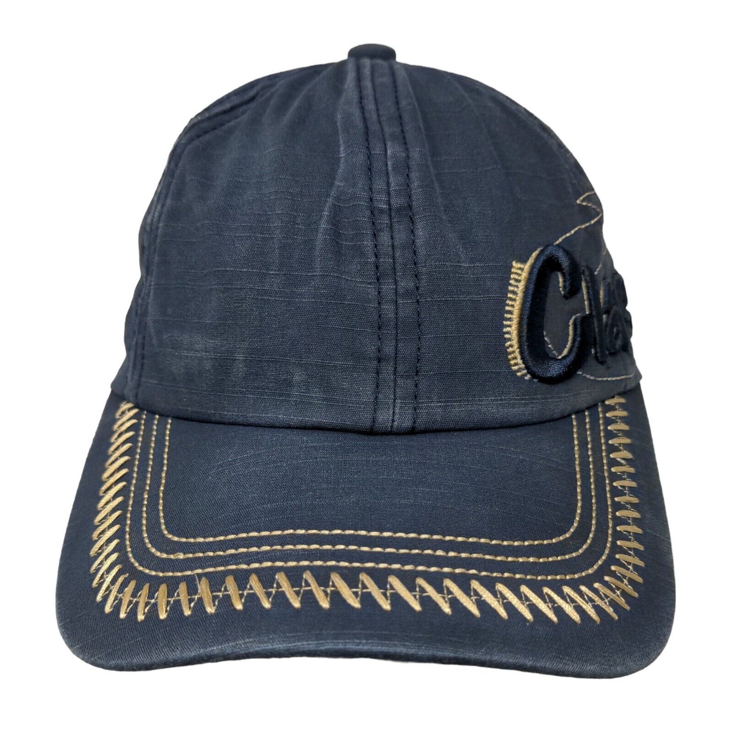 Classic Slideback Hat Blue One Size Embroidered Adjustable 6 Panel