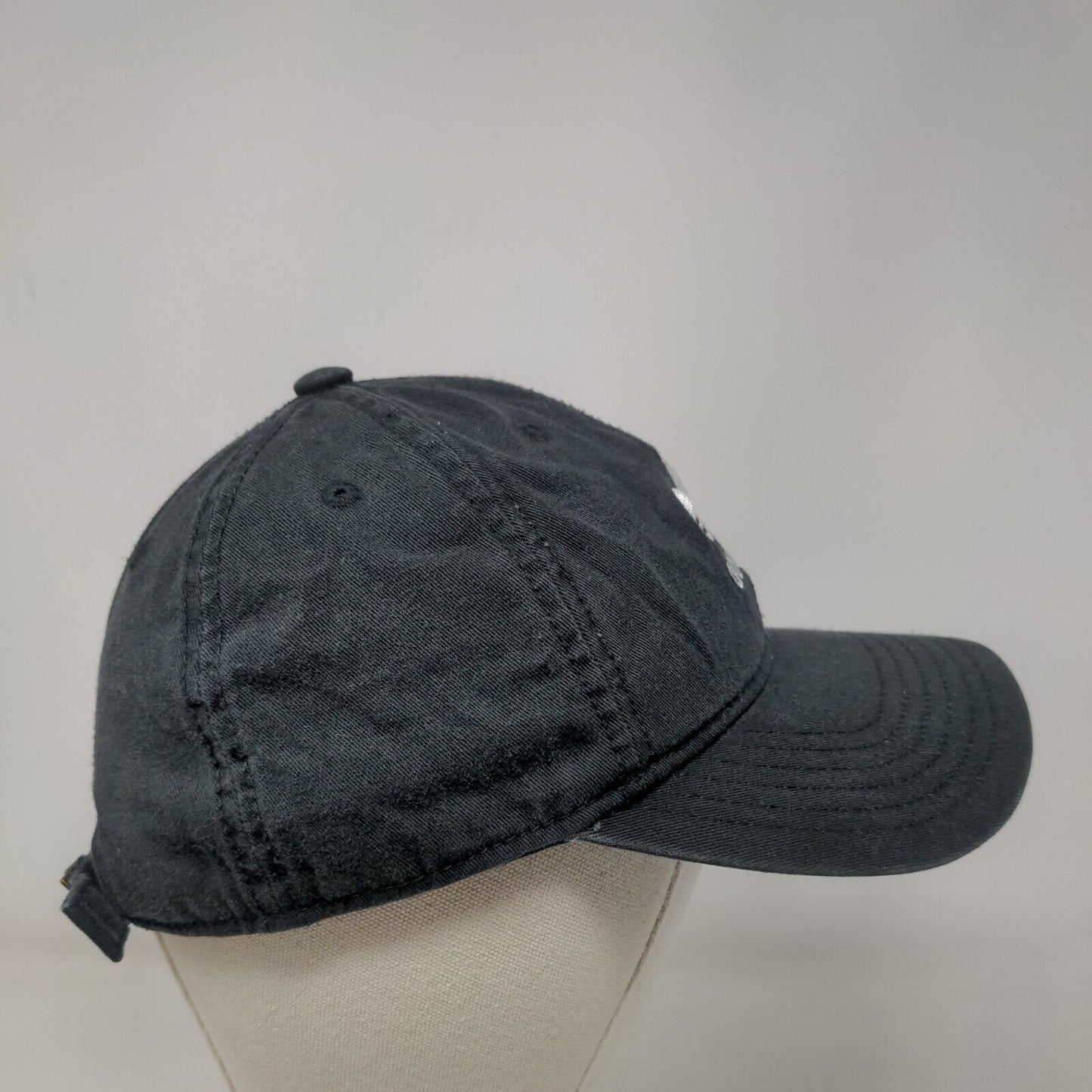 Adidas Slideback Hat Black One Size Adjustable Embroidered Trefoil 6 Panel