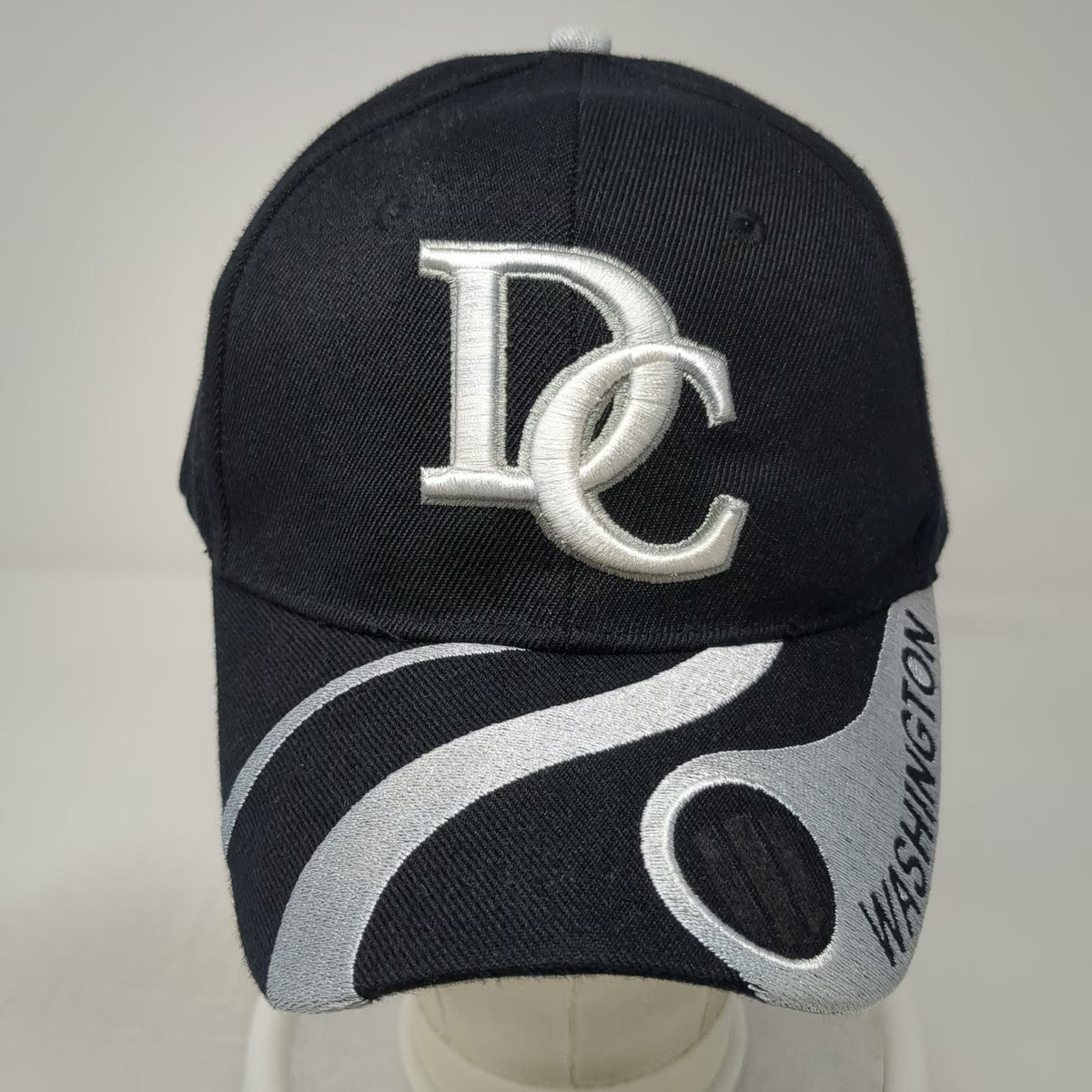 City Hunter Baseball Cap Black One Size Washington DC Embroidery Strapback Hat