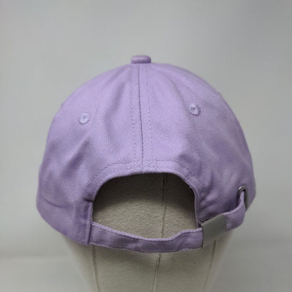 Smiley Brush 'Em Twice Slideback Hat Purple One Size Solid Embroidered