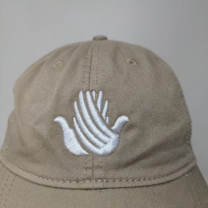 Cap America Men's Slideback Hat Tan Adjustable Embroidered Hand Logo