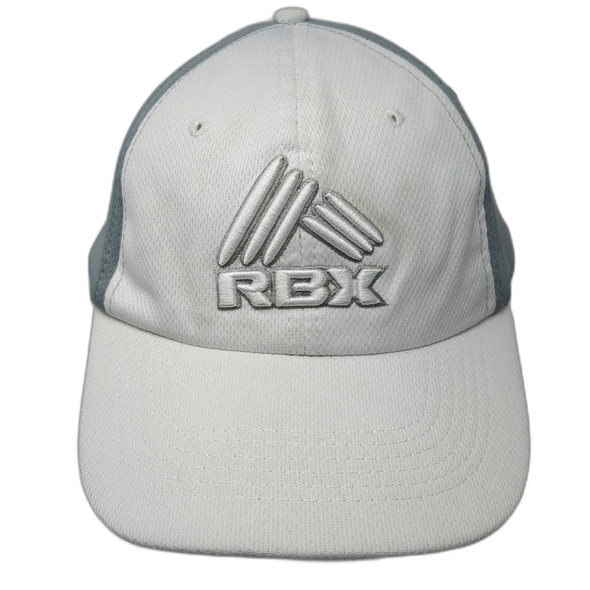 RBX Baseball Cap White Gray One Size Athletic Mesh Strapback Embroidered Logo