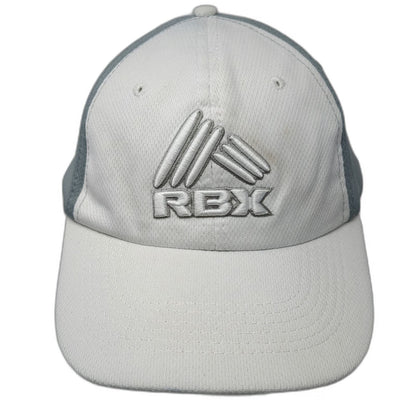 RBX Baseball Cap White Gray One Size Athletic Mesh Strapback Embroidered Logo