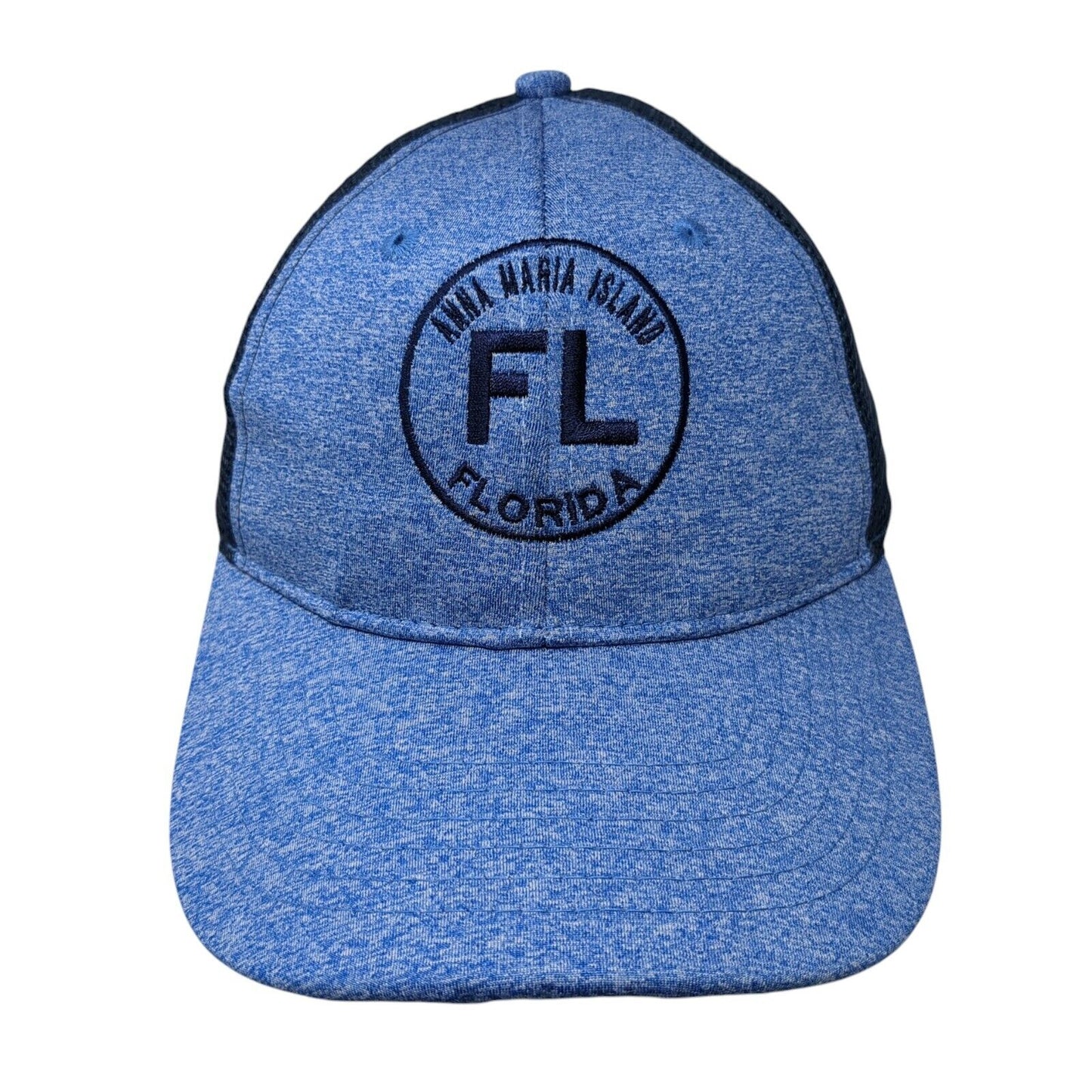 Anna Maria Island FL Florida Snapback Trucker Hat Blue OS Adjustable Mesh Back