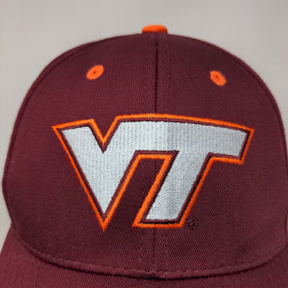 Captivating Headwear Men's Strapback Hat Red Embroidered Virginita Tech VT Logo