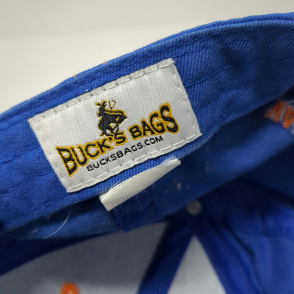 Buck's Bags Baseball Cap Blue Orange OSFM Valley Wide Energy Mountain Logo Hat