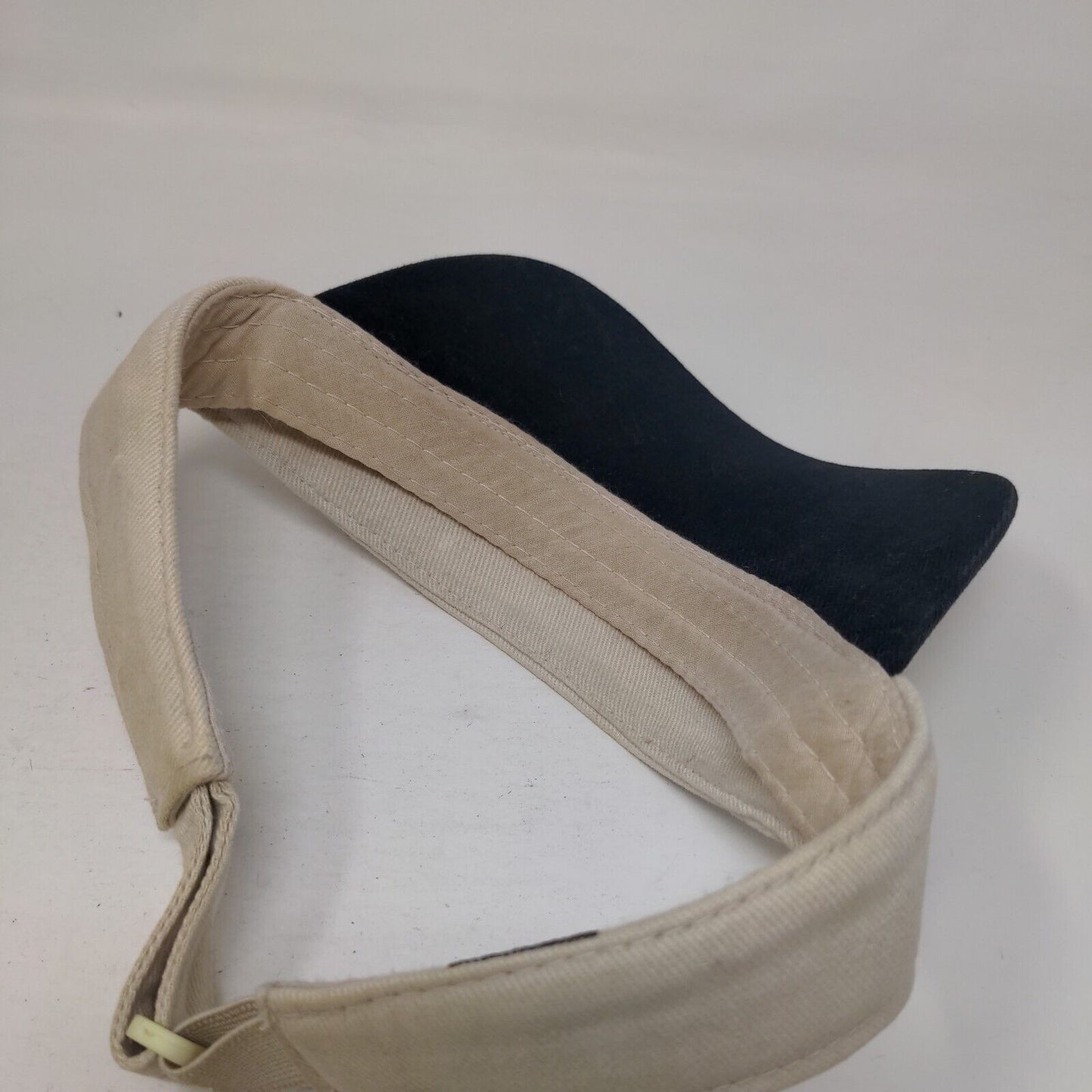 Strapback Sun Visor Cap Hat Tan Size OSFA Blank 100% Cotton Adjustable