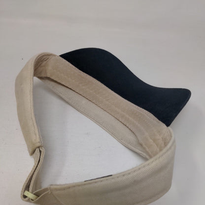 Strapback Sun Visor Cap Hat Tan Size OSFA Blank 100% Cotton Adjustable
