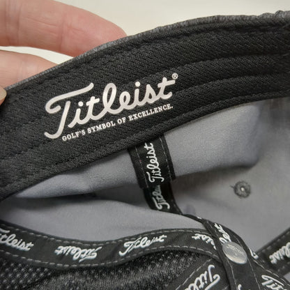 Titleist Baseball Cap Gray One Size Heathered Performance Spandex Blue Logo Hat
