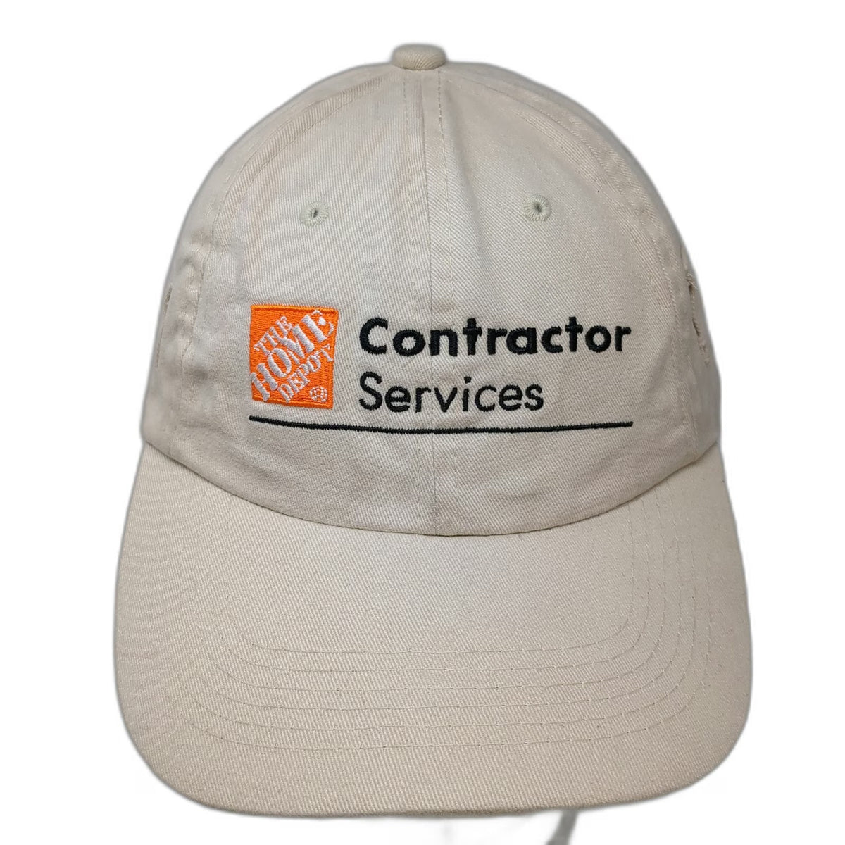 BD&A Home Depot Contractor Services Beige One Size Baseball Cap Hat Strapback