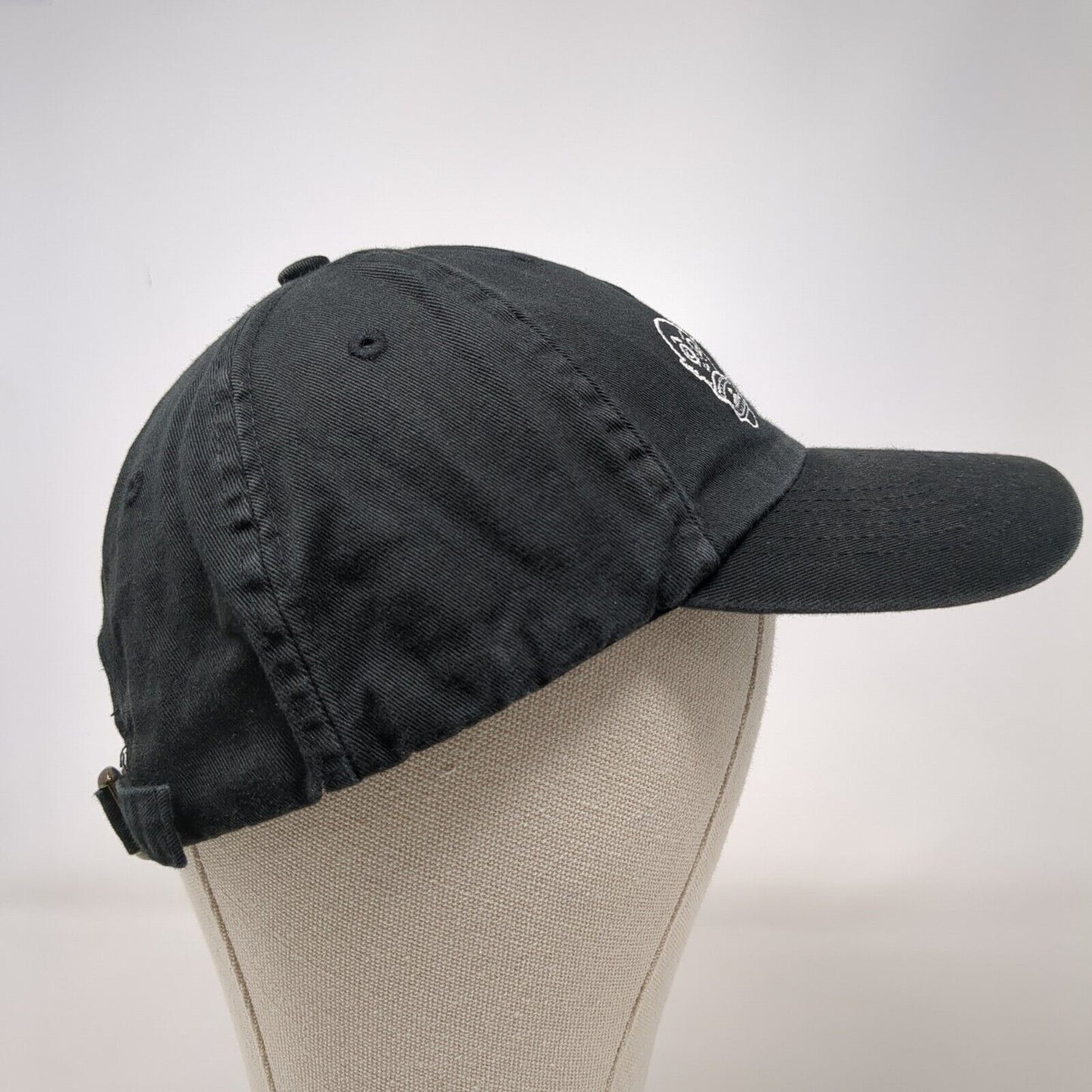 Unbranded Slideback Hat Black OSFA Adjustable Embroidered 6 Panel