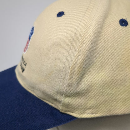Baseball Cap Beige Blue One Size Union Pacific Building America Engineering Hat