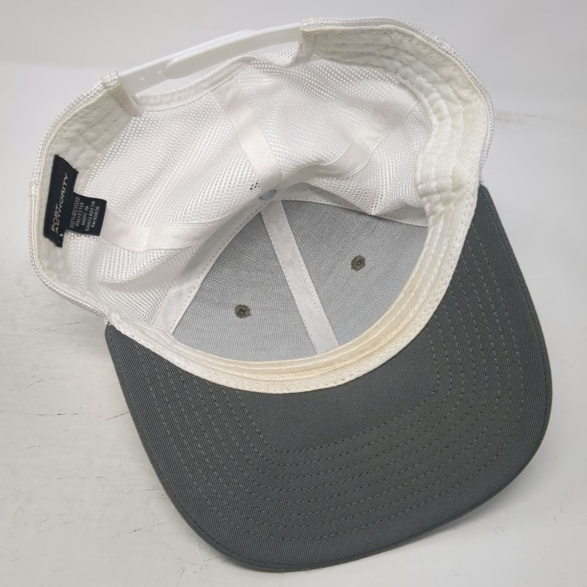 Port Authority Trucker Hat Gray One Size Snapback Mesh Recycled Timesavers Logo