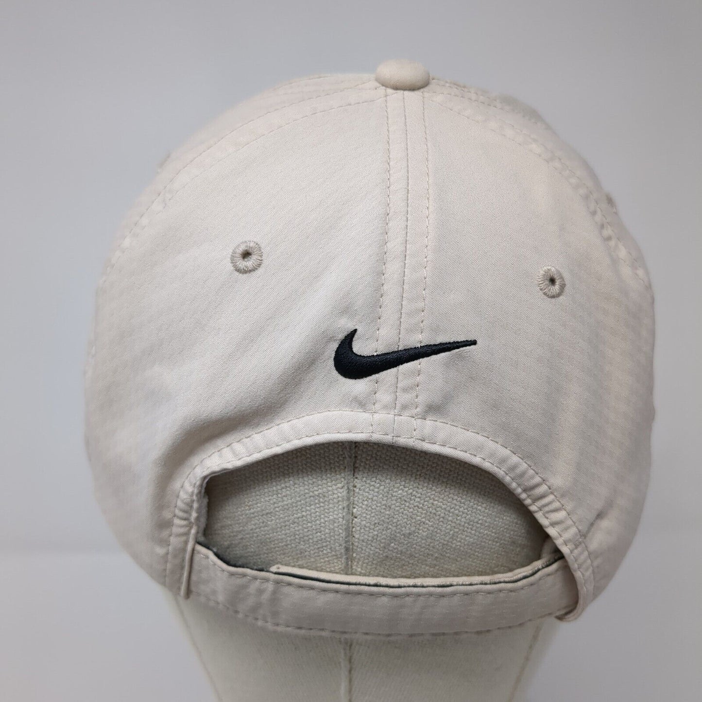 NASBA Strapback Hat Tan OSFM Adjustable Embroidered Nike Golf Solid