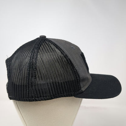 DRI DUCK Trucker Hat Black Gray One Size Mesh Back Snapback Patch Canvas Rugged