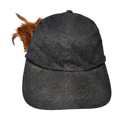Something Special Strapback Hat Black One Size Adjustable Feather