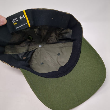 Under Armour Fitted Hat Camo L/XL Stretch Embroidered Hunting Outdoor