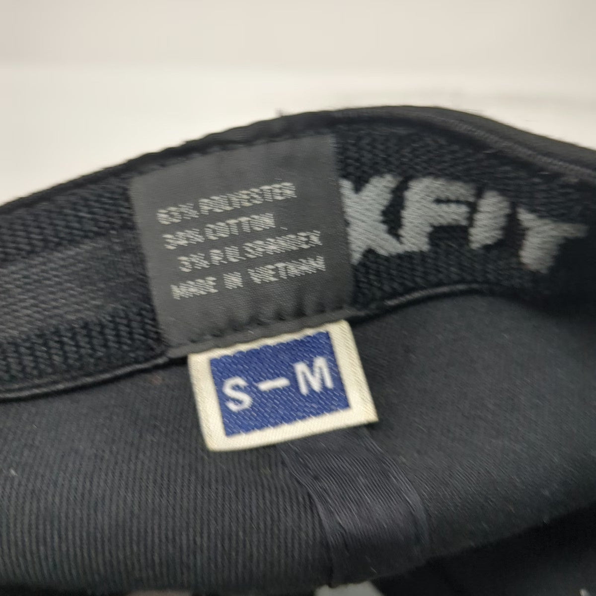 Flexfit Baseball Cap Black M Bodybuilding Logo Blue Embroidery Curved Brim hat
