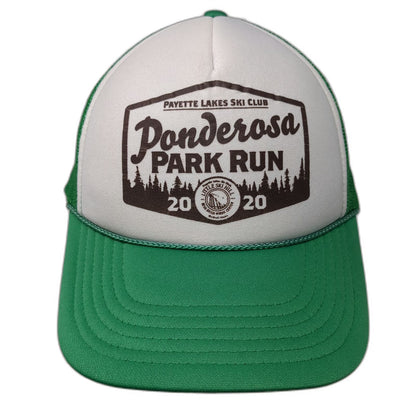 OTTO Trucker Hat Green One Size Ponderosa Park Run 2020 Payette Lakes Ski Club