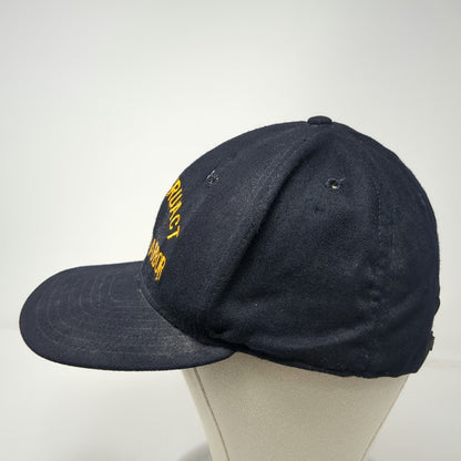 Blue Snapback Hat M NAVSECGRUACT Winter Harbor Naval Security Group Vintage