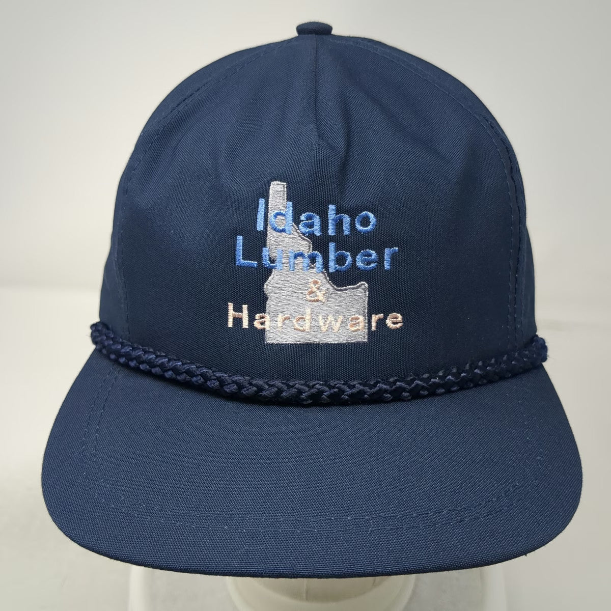 Sportcap Supreme 5 Panel Blue One Size Rope Brim Leather Strap Idaho Lumber Hat