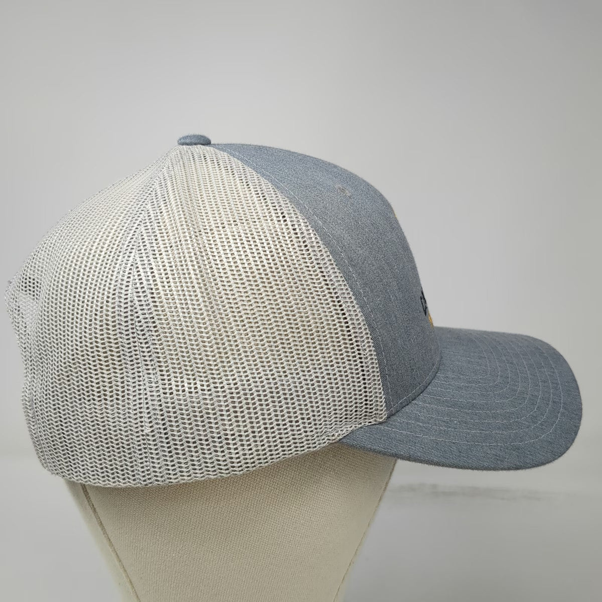 Richardson 112 Trucker Hat Gray OSFM Lions Den Real Estate Logo Snapback Mesh