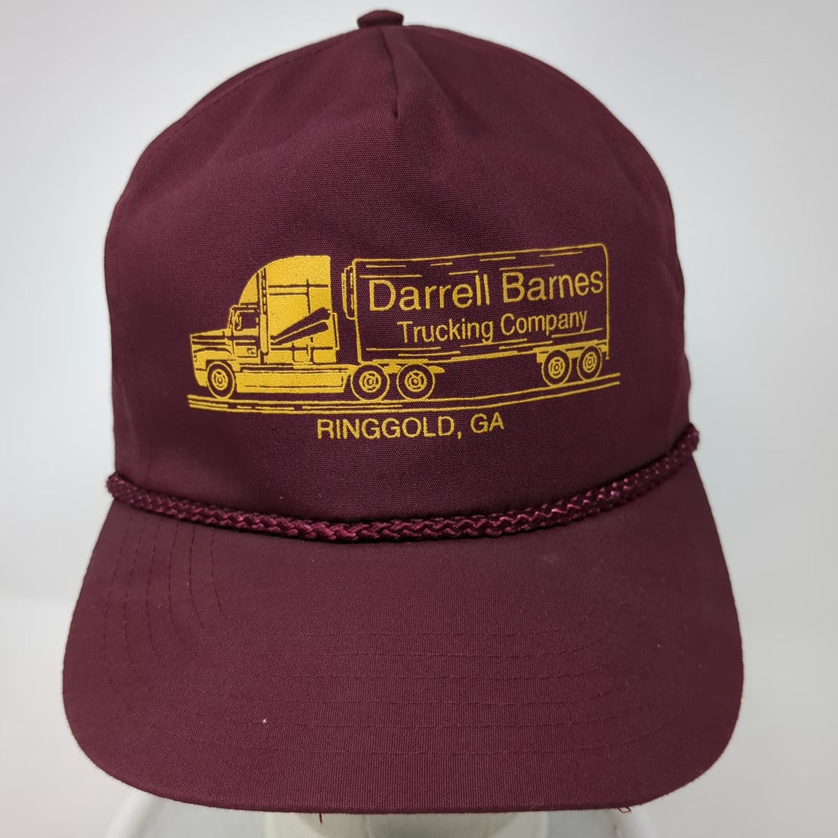 Otto 5 Panel Red Hat One Size Darrell Barnes Trucking Graphic Rope Slideback