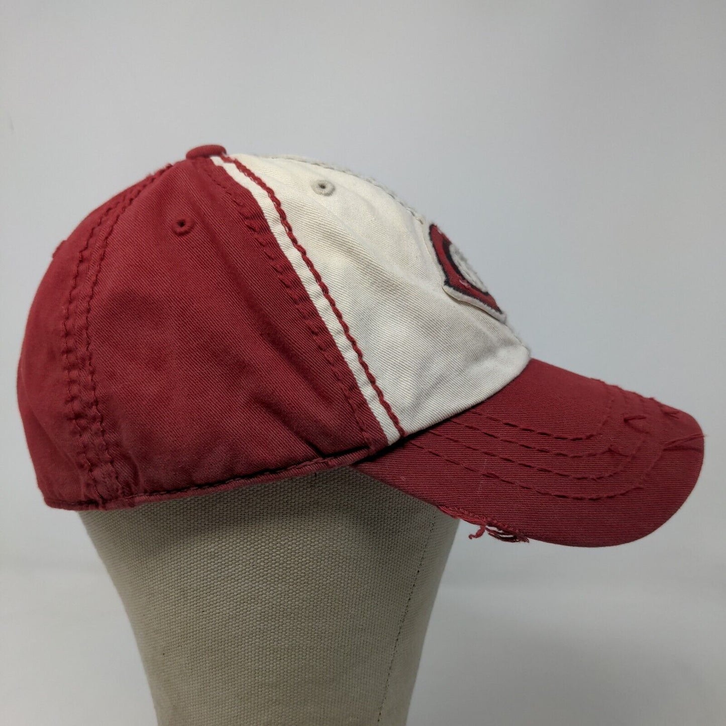 '47 Twins Men's Fitted Hat Red Cream size L Embroidered Cincinnati Reds Logo