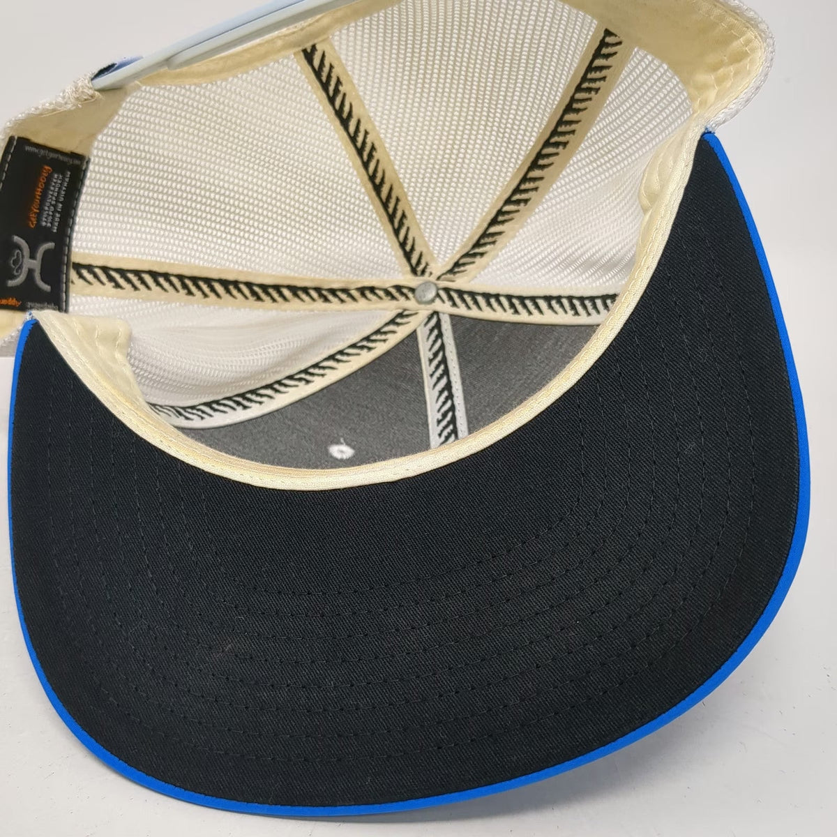 Hooey Trucker Hat Blue One Size American Flag Patch Mesh Back Snapback Cap