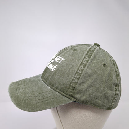Let's Get Lost Slideback Hat Green OS Adjustable Embroidered 6 Panel Cotton
